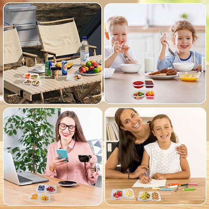 20Set Snack Containers,Reusable Snack Containers with Lids,Snack Pack Containers for Portion Control and Meal Prep Lunch Containers for School Office Travel