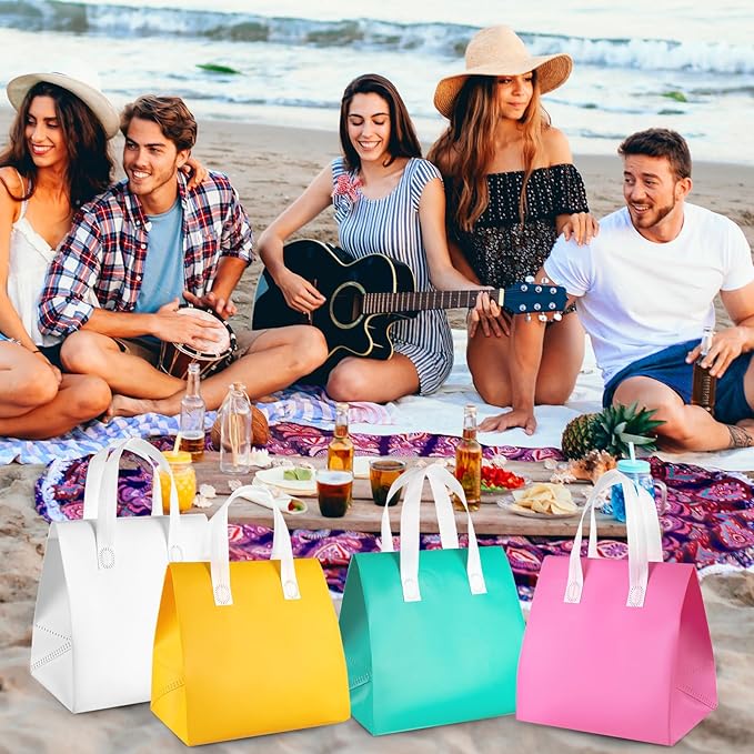 40pcs Insulated Take Away Bags,Thermal Insulation Food Bag for Coffee,Milky Tea,Take-away Dinner,Fresh Seafood,Cold or Warm Food drive for Restaurant,Retail Store or Picnic/BBQ (four colors)