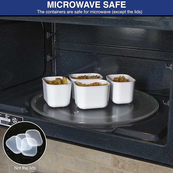 | Snackle Box Container, Divided Serving Tray with Lid & Handle - Microwave & Dishwasher safe - 8 Compartment Snack Organizer with 4 Regular & 4 Filter Cups for Travel, Picnic, Candy & Fruit