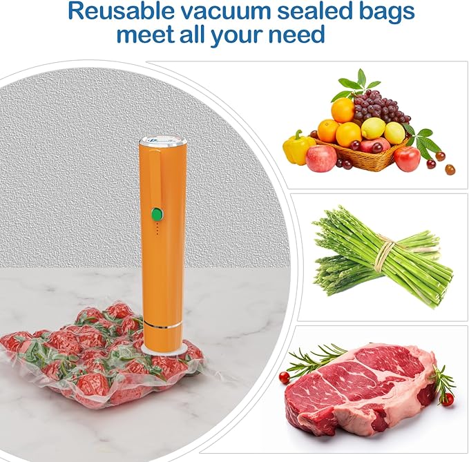 40PCS Vacuum Sealer Bags for Food with Air Valve, Reusable Sous Vide Bags (20 large+20 small)