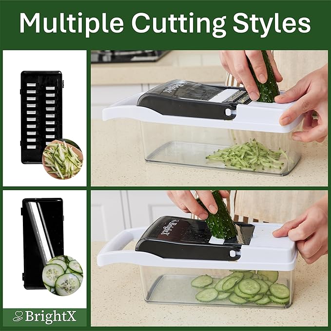 26-in-1 Multi Functional Vegetable Chopper with Container - Chopper Vegetable Cutter, Onion, Veg chopper with Container, Vegetables Slicer, Veggie Cutter, Veggie slicer | Mandoline Slicer, Spiralizer