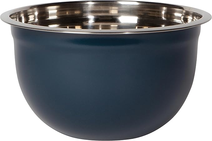 Now Designs Matte Coated Steel Mixing Bowls, Ink, 5 qt, 3 qt, 1.5qt, Set of 3