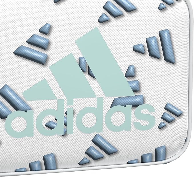 adidas Foundation Insulated Lunch Bag for Men and Women, 3D AOP White/Clear Sky Blue/Semi Flash Aqua Blue, One Size