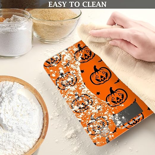 Food Scale Kitchen Scale Food Scales Digital Weight Grams and Ounces Small Electronic Food Scale for Baking Cooking Halloween Pumpkin