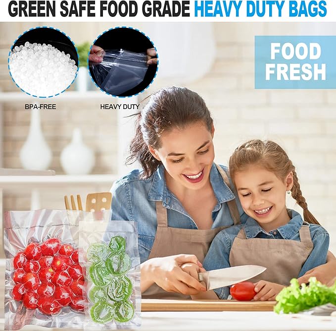 CANLENPK 2.7×4 Inch/7x10cm Mini Vacuum Sealer Bags,Small Precut Food Storage Bag,Seal Meal Snack Fruit Nut,Boil Steam Heat Freeze,Commercial Grade Heavy Duty Sealable Bags(100PCS, Transparent)