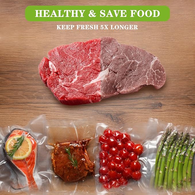 Vacuum Sealer Bags for Food - Matched Food Storage Bags compatible with Our Vacuum Sealer Machine for Food Preservation and Fresh (Large Size 10PCS)