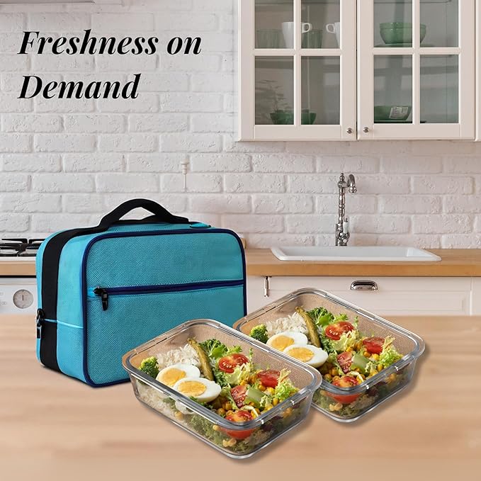 Glass Containers BPA-Free Locking Lids - 4 Pack, Premium Meal Prep Containers, Leakproof, Airtight, Microwave, Oven, Freezer, Dishwasher Safe, Ideal for Lunch, Kitchen, and Food Storage (Set of 4)