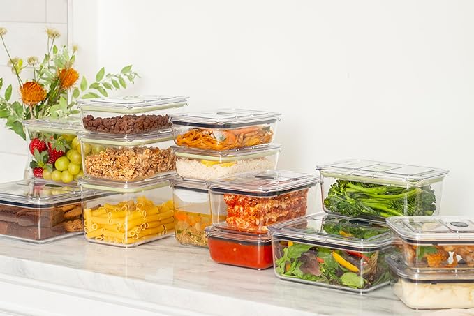 Prepara LatchLok Click 9.3 Cup Food Storage Container, Storm