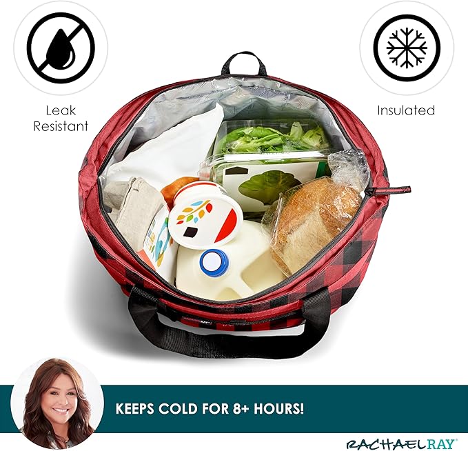 Rachael Ray Jumbo Chillout Thermal Tote, Insulated Soft Sided Cooler Bag