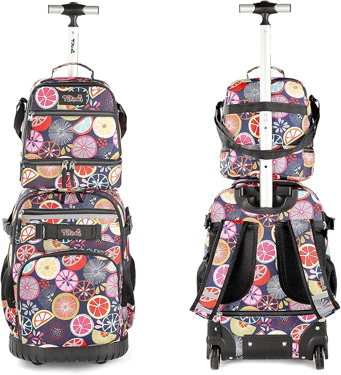 Tilami Lunch Bags Insulated Adjustable Strap Zipper, Water-Resistant Cooler Bags, Bento Bags for Kids Toddlers, Lemon