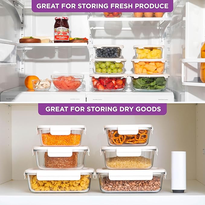 HOLDN’ STORAGE Electronic Vacuum Pump for Food Preservation, Quick-Seal Technology - Ideal for Marinating, Leftovers & Meal Prep