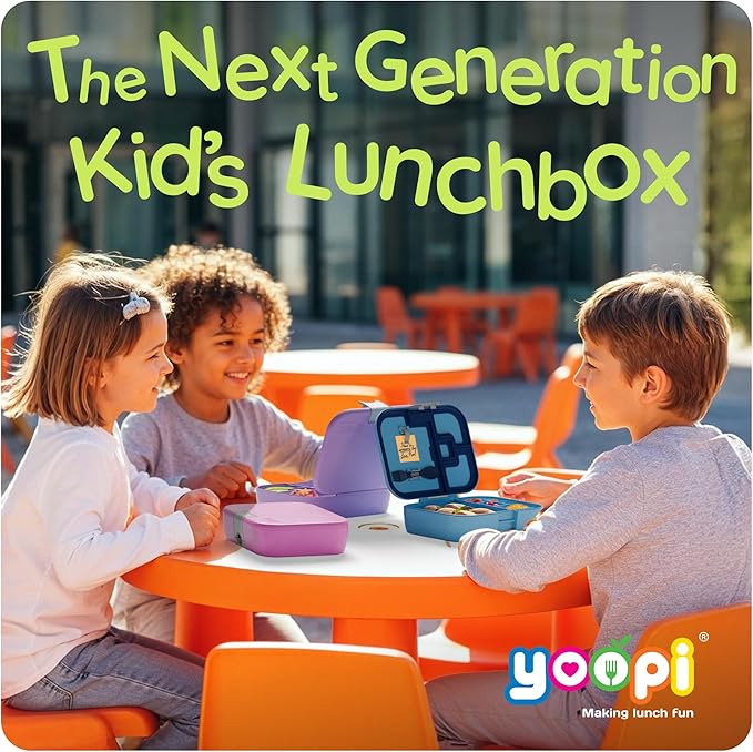 toddler bento box for daycare offers ideal portion sizes. Leakproof, lightweight and dishwasher-safe, this durable bento box for kids & toddler is also BPA-free, available in Sky Blue.