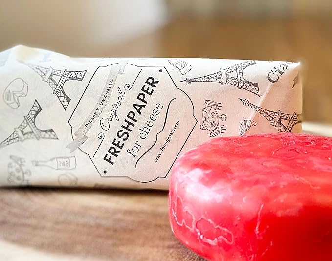 THE FRESHGLOW Co FRESHPAPER Food Saver Sheets for Cheese, 8 Reusable Sheets (1 Pack), Keeps Cheese Fresh for 2-4x Longer- Made in the USA