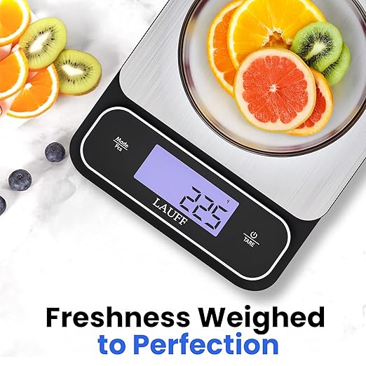 Digital Food Scale, Weighs up to 22lb, Digital Kitchen Scale with 0.01oz/1g Graduation,10kg Capacity, Waterproof Digital Kitchen Scale for Baking & Meal Prep with LCD Display