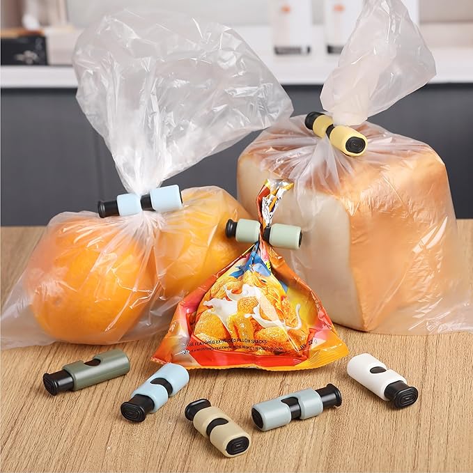 Mr. Pen- Squeeze and Lock Bread Bag Clips, 8 Pack, Sunlit Desert Squeeze and Lock Bread Clips Reusable