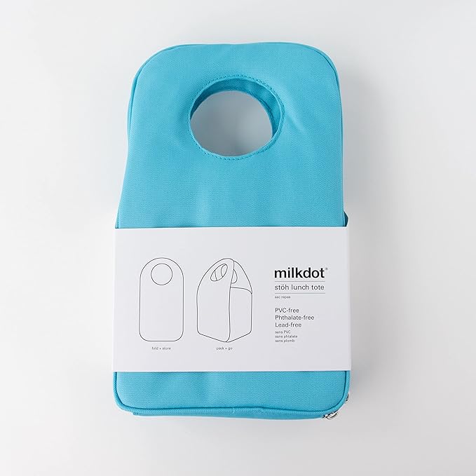 Designer Insulated Lunch Bag, Baby Blue Reusable Cooler Tote for Food & Drinks, Perfect for Women, Men and Kids, Stylish for boy and girls of all ages (Light Blue)