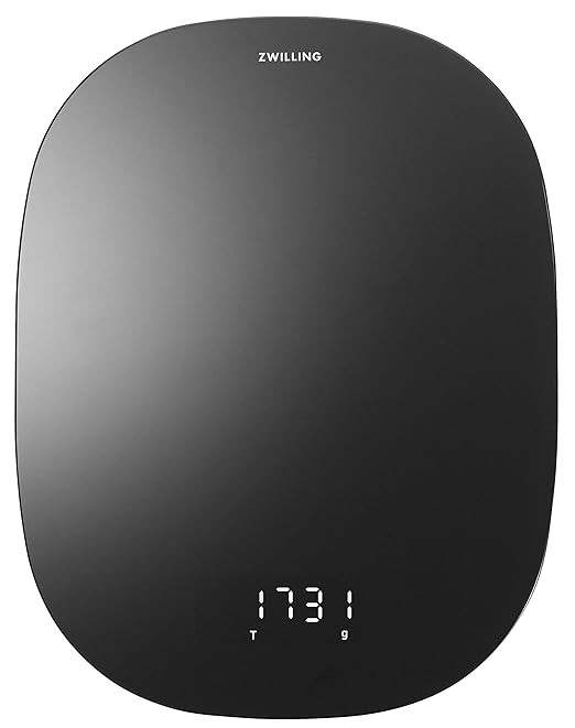 ZWILLING ENFINIGY Digital Kitchen Scales with LCD Display, USB Charging, Up to 10kg, Black