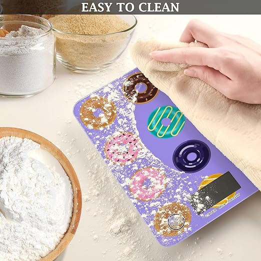 Food Scale Kitchen Scale Food Scales Digital Weight Grams and Ounces Small Electronic Food Scale for Baking Cooking Colorful Donut