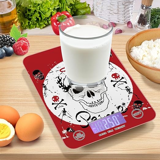 Food Scale Kitchen Scale Food Scales Digital Weight Grams and Ounces Small Electronic Food Scale for Baking Cooking Skull