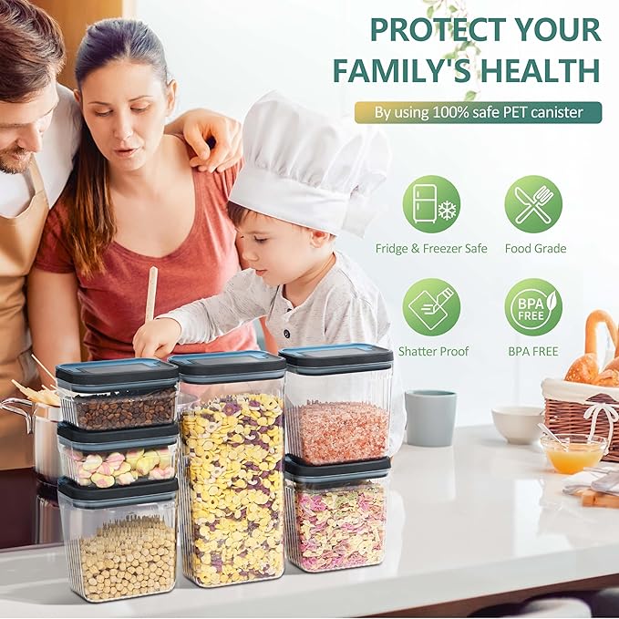 4 Pack Dog Treat Container 1.5 Qt, Airtight Food Storage Container, Clear Food Grade Canisters With Lids, Jar Set for Snacks, Cookies