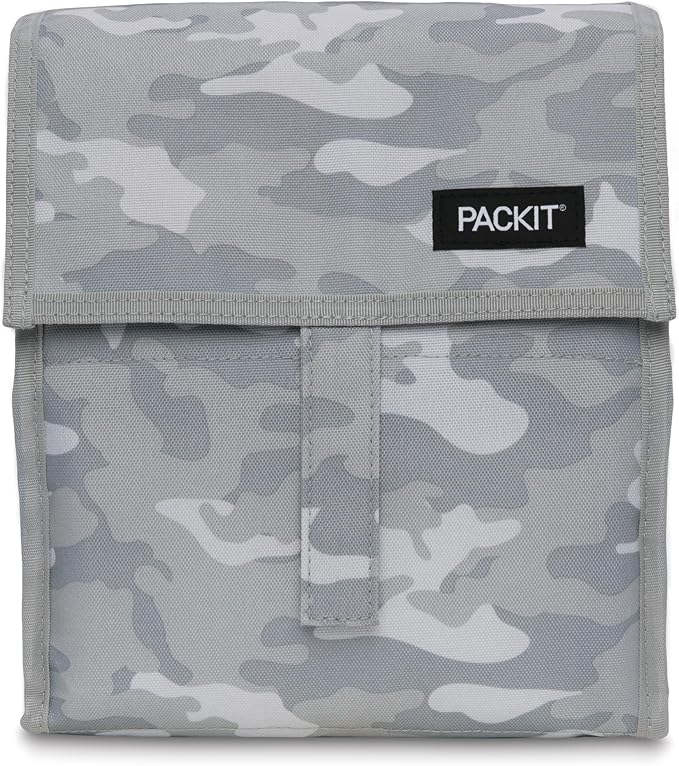 Freezable Lunch Bag, Tonal Camo Gray