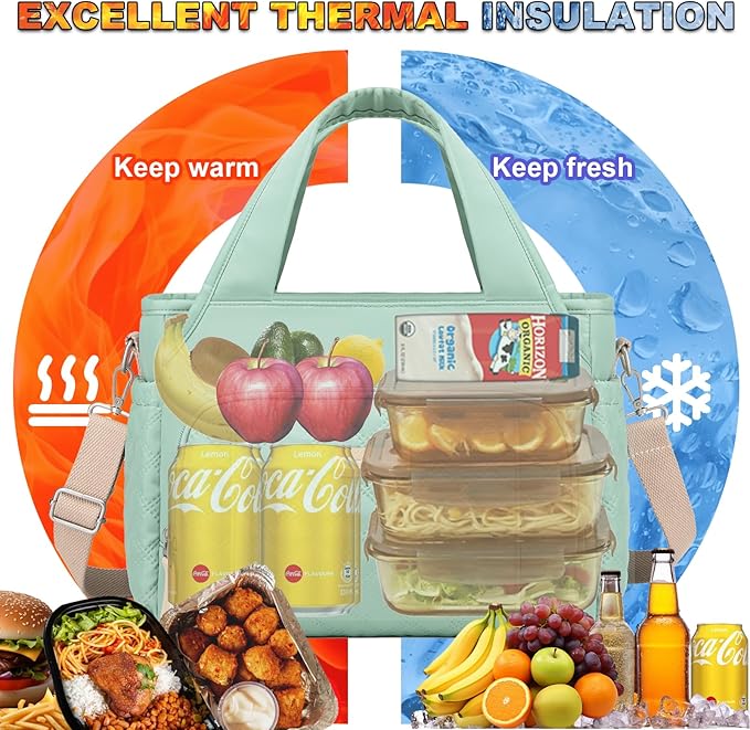 Artelaris Lunch Bag for Women, Insulated Lunch Box for Work,Large Leakproof Cooler lunch bag,Women's Lunch Tote Bag