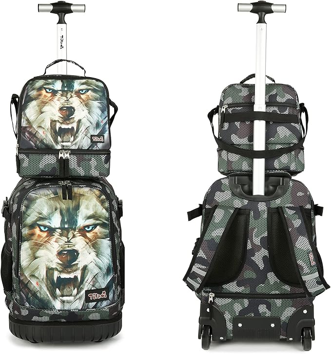 Tilami Lunch Bags Insulated Adjustable Strap Zipper, Water-Resistant Cooler Bags, Bento Bags for Kids Toddlers, Tiger