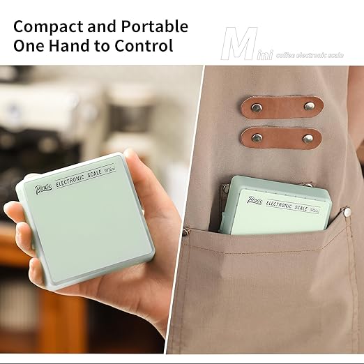Mini Coffee Digital Scale with Timer, Rechargeable Kitchen Electronic Scale, Compact Digital Scale for Precision Brewing, Accurate Measurement for Espresso & Pour Over