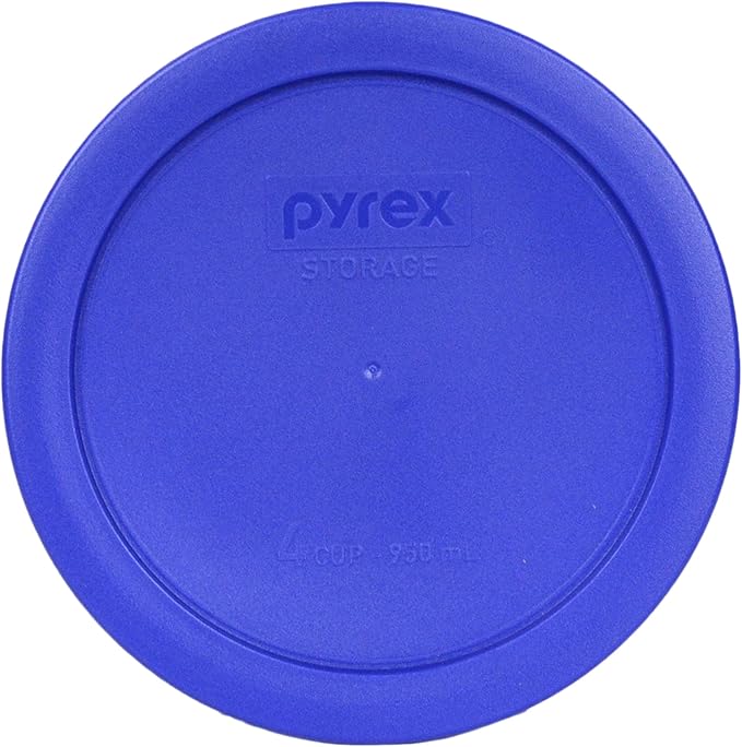 Pyrex Food Storage Plastic Replacement Lid Set (Cobalt Blue, Dark Blue)