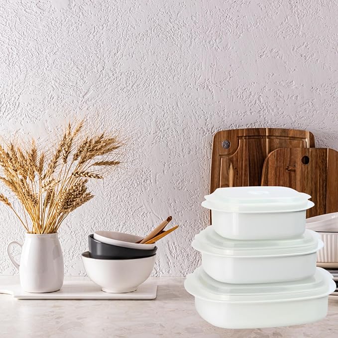 Calypso Basics by Reston Lloyd 6-Piece Microwave Cookware, Steamer and Storage Set, White