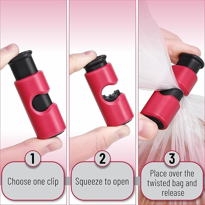 Mr. Pen- Squeeze and Lock Bread Bag Clips, 8 Pack, Squeeze and Lock Bread Clips, Bag Clips for Food Storage, Clips for Food Packages, Snack Clips, Food Clips for Bags, Plastic Bag Clip