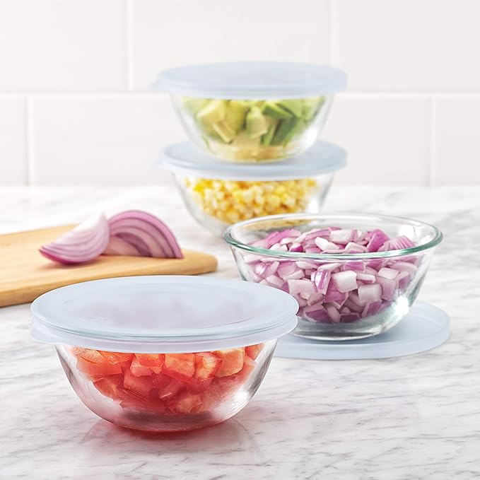 OXO Good Grips 8-Piece Glass Prep Bowl Set, 295 milliliters
