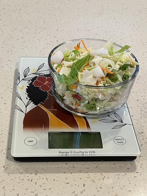 Digital Kitchen Scale for African American Women, in Grams, Ounces, Milliliters & Pounds, LCD Display, for Meal Prep, Cooking and Baking