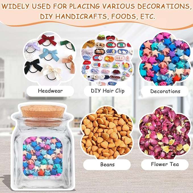 100 pcs Reusable Jar Bags,Small Mason Jar Zipper Sealed Food Storage Bag,4.3"X 6.2" Airtight Seal Ziplock Bags for Kids Cookies Nut Candy Snack Travel Camping Picnic