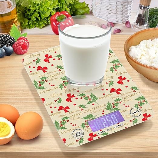 Food Scale Kitchen Scale Food Scales Digital Weight Grams and Ounces Small Electronic Food Scale for Baking Cooking Merry Christmas