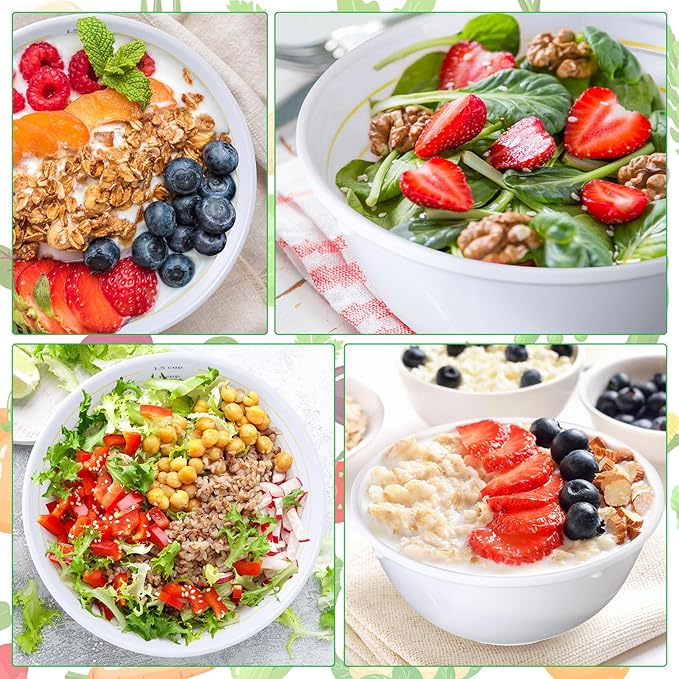 Nuogo 4 Pcs Portion Control Bowl Measuring Bowls Food Measuring Cups Portion Control Containers For Adults Weight Loss Bariatric Diabetes Healthy Eating(Classic Style)