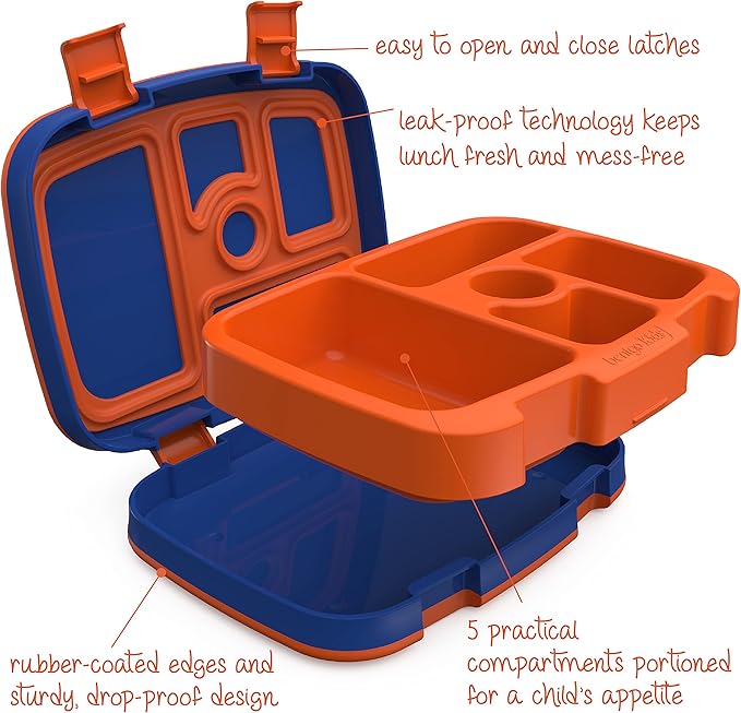 Bentgo Prints Insulated Lunch Bag Set With Kids Bento-Style Lunch Box (Sports)
