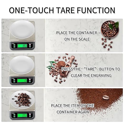 Large Food Scales for Kitchen 88lbs/40kg Digital Food Scale with Tare and PCS Funtion Stainless Stee Tray Baking Scale for Cooking with Adapter, 6 Unit (Grey, 40kg)