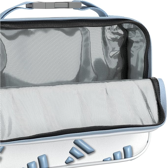 adidas Foundation Insulated Lunch Bag for Men and Women, 3D AOP White/Clear Sky Blue/Semi Flash Aqua Blue, One Size