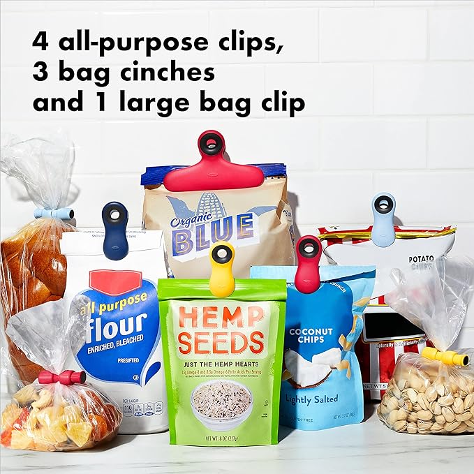 OXO Good Grips Collection, 8 Piece Bag Clip Set, Assorted