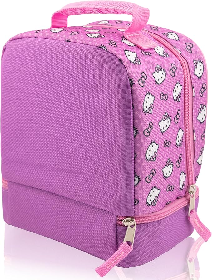 Fast Forward Sanrio Hello Kitty Lunch Box for Kids | Insulated Lunch Bag Lunch Box for Girls, Boys, Unisex | Hello Kitty and Friends Pink Reusable Lunchbox