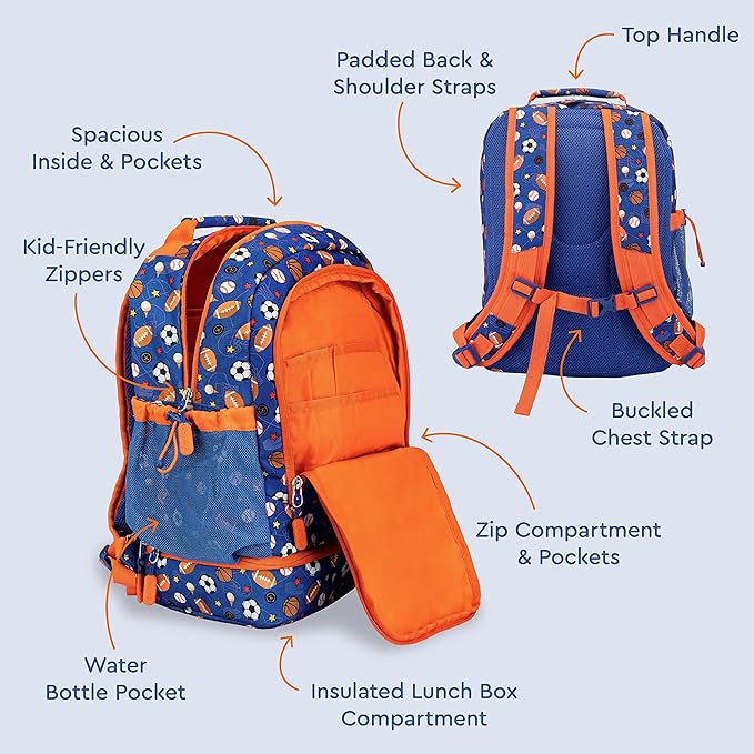 Bentgo Kids Prints 2-in-1 Backpack & Insulated Lunch Bag
