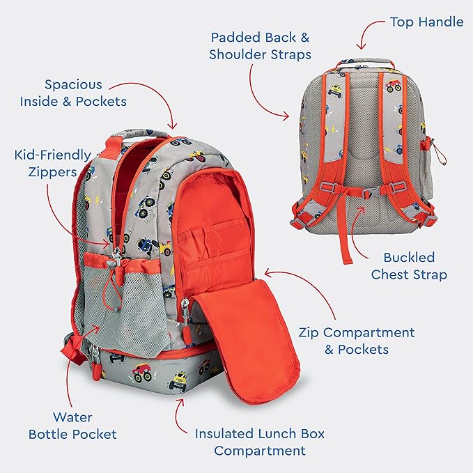 Bentgo Kids Prints 2-in-1 Backpack & Insulated Lunch Bag