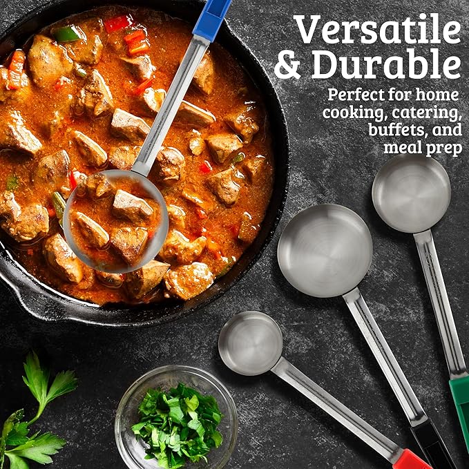 Portion Control Serving Spoons, Serving Utensil Set - Bariatric Surgery Must Haves - 8 Serving Utensils - Gastric Sleeve, Weight Loss, Home Cooking, Bariatric Measuring - (5 Sets)