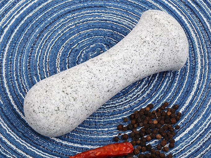 Tianman Granite Replacement Pestle 5.9" Length Unpolished, Only Pestle,Use Pestle on Both Ends (Mortar Not Included) (Granite Unpolished)