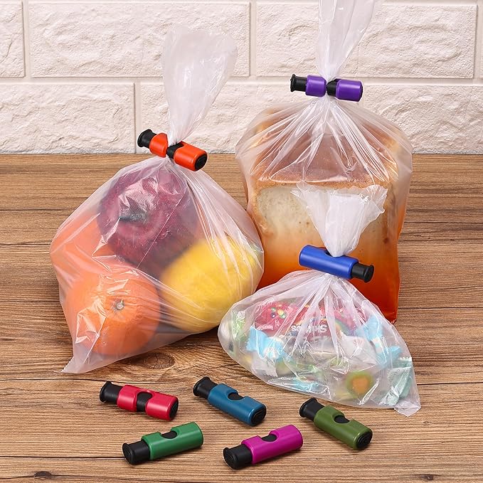 Mr. Pen- Squeeze and Lock Bread Bag Clips, 8 Pack, Squeeze and Lock Bread Clips, Bag Clips for Food Storage, Clips for Food Packages, Snack Clips, Food Clips for Bags, Plastic Bag Clip
