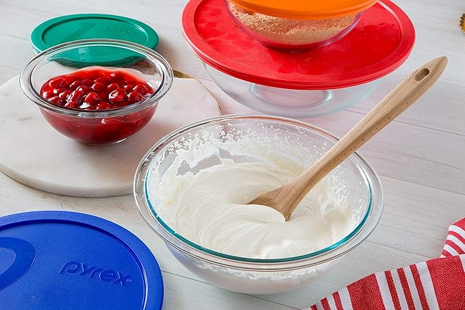 Pyrex Prepware 2-1/2-Quart Glass Mixing Bowl Made in the USA