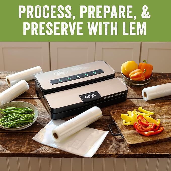 LEM MaxVac 2-Piece Vacuum Bag Rolls | 14" x 20'