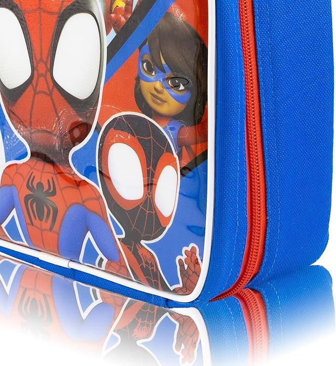 Fast Forward Marvel Spidey and His Amazing Friends Lunch Box for Kids | Insulated Lunch Bag Lunch Box for Boys, Girls, Unisex, Toddlers| Spidey and His Amazing Friends Blue Reusable Lunchbox