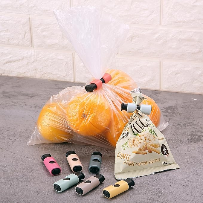 Mr. Pen- Squeeze and Lock Bread Bag Clips, 8 Pack, Squeeze and Lock Bread Clips, Bag Clips for Food Storage, Clips for Food Packages, Snack Clips, Food Clips for Bags, Plastic Bag Clip